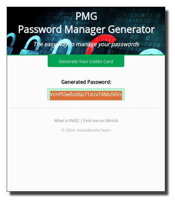 Last step where you select and copy the generated password